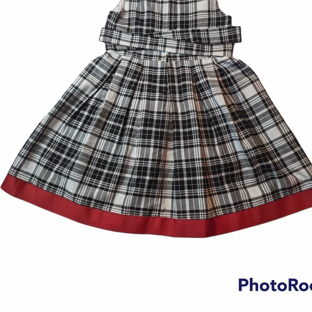 Bonnie Jean Sleeveless Tartan Pleated Dress, Size Girls 6